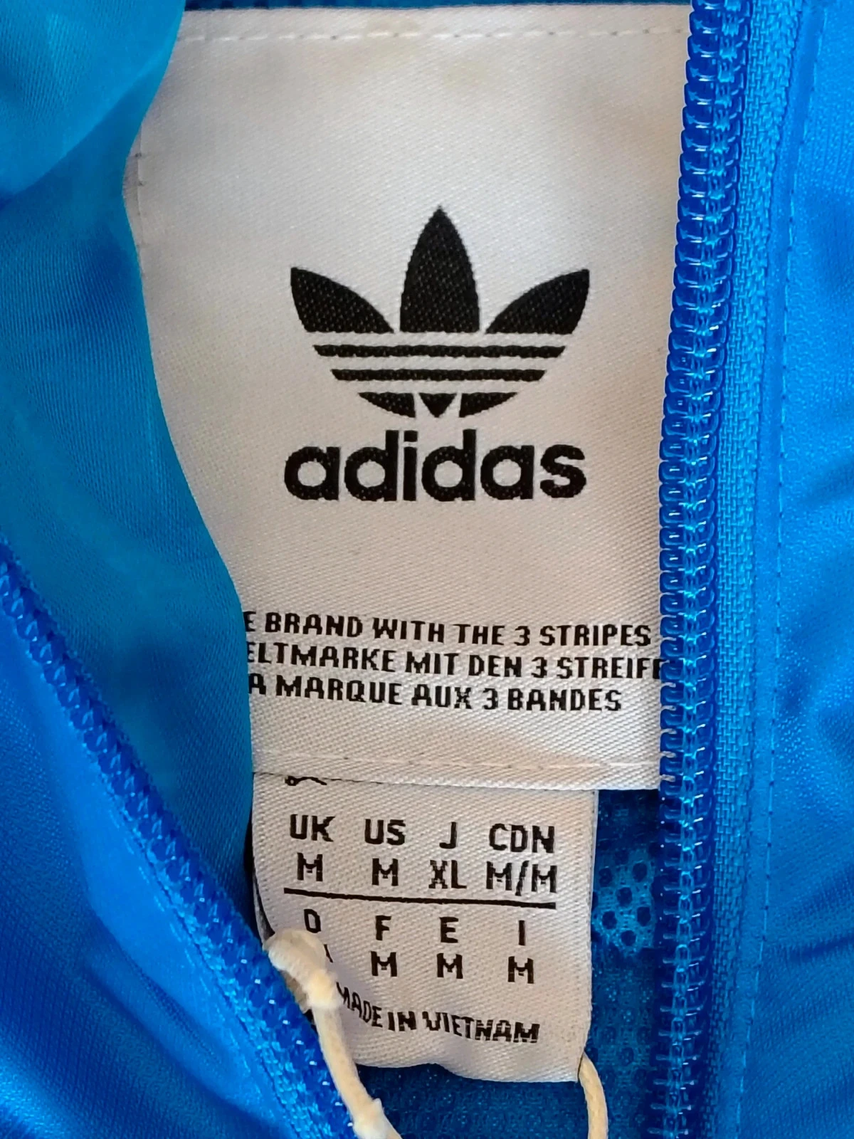 Chaqueta cortavientos para hombre adidas originals Trefoil azul nueva superior – photo 4